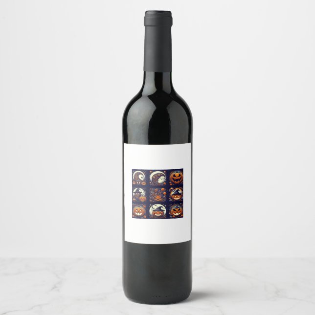 Halloween Weinetikett (Vorderseite)