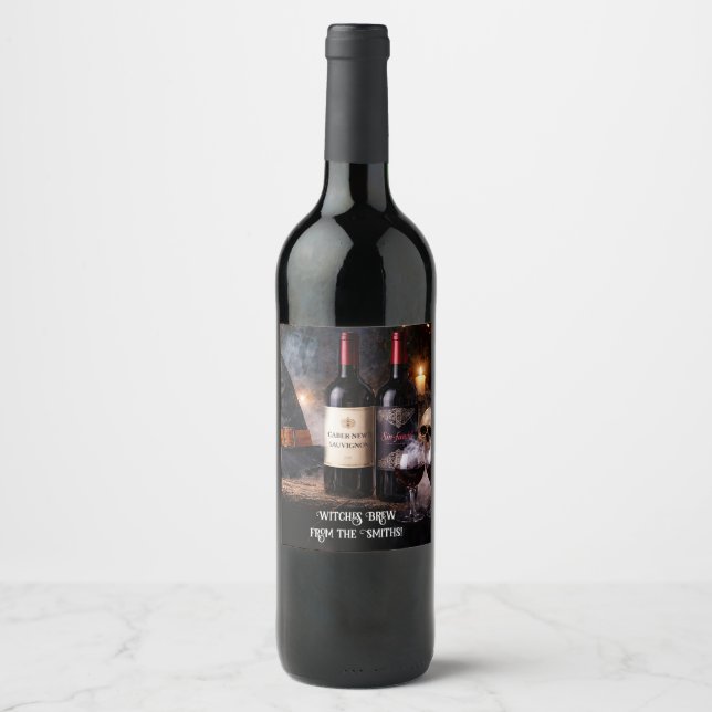 Halloween-Weinlabel Zaubertrank Weinetikett (Vorderseite)