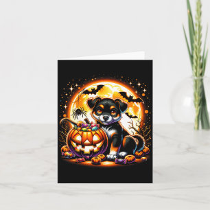 Halloween-Welpen-Hund-T-Shirt4 Karte