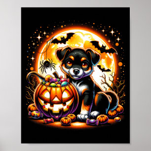 Halloween-Welpen-Hund-T-Shirt5 Poster