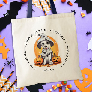Halloween Welpenhund Personalisiert Trick oder Beh Tragetasche