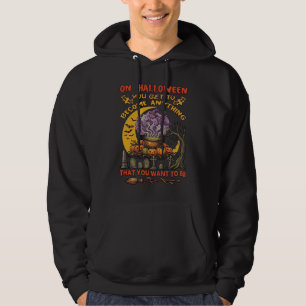 Halloween Werde Alles Kessel Katze Geist Kürbisse Hoodie