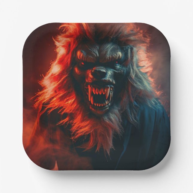 Halloween - Werewolf 4 Pappteller (Vorderseite)