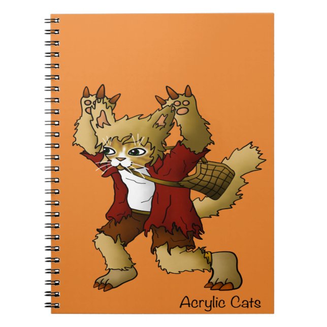 Halloween Werewolf Cat Notizblock (Vorderseite)