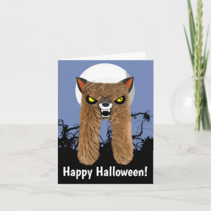 Halloween Werewolf Greeting Karte