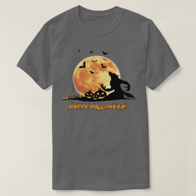 Halloween Werewolf Moon Nino Ts TShirt (Design vorne)