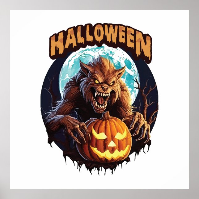 Halloween Werewolf Poster (Vorne)