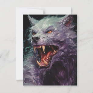 Halloween Werewolf Postkarte