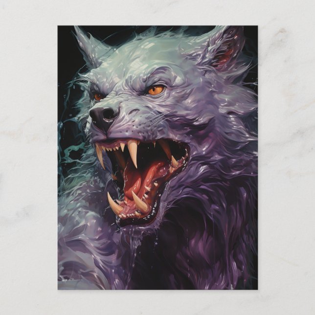 Halloween Werewolf Postkarte (Vorderseite)