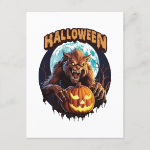 Halloween-Werwolf Begleitkarte
