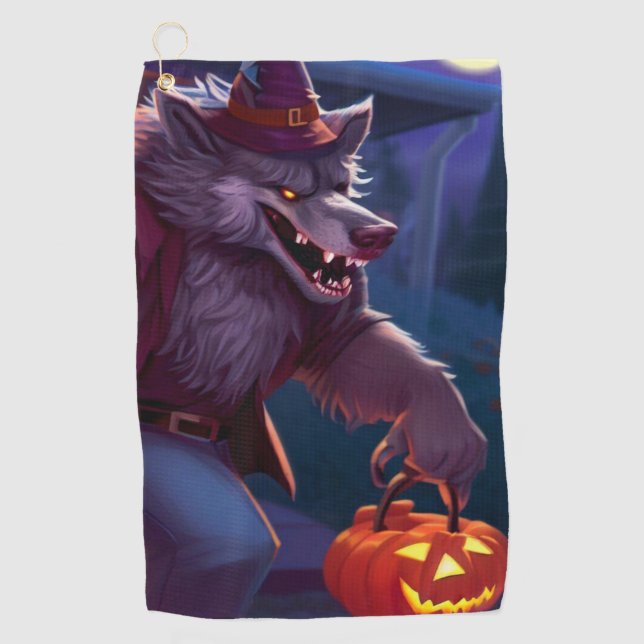 Halloween/Werwolf/Herbst/Herbst Golfhandtuch (Vorderseite)