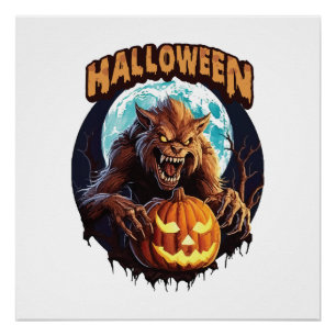 Halloween-Werwolf Poster