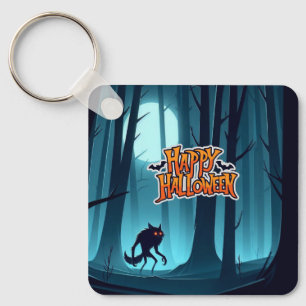 Halloween Werwolf und Kürbis Schlüsselanhänger