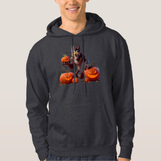 Halloween-Werwolf und Kürbisse Hoodie