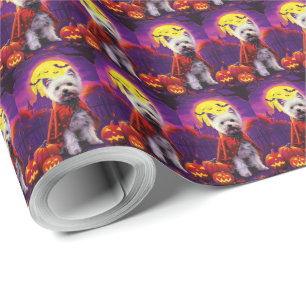 Halloween West Highland White Terrier Gruselig Geschenkpapier