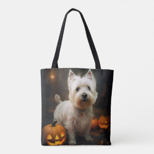 Halloween West Highland White Terrier Pumpkins