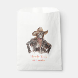 Halloween Western Brown Cowboy Skeleton Geschenktütchen