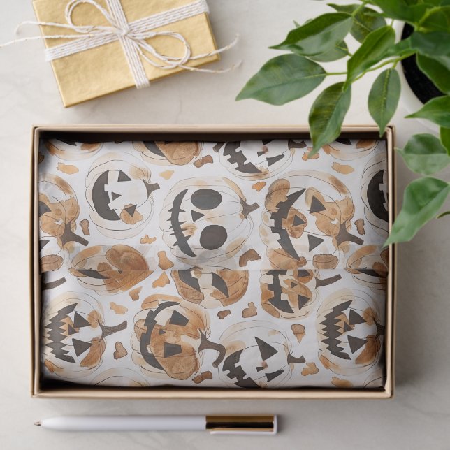 Halloween Western Cowboy Cowgirl Pumpkins Seidenpapier (Geschenk)