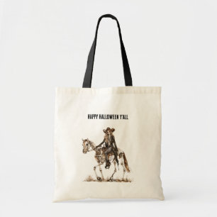 Halloween Western Cowgirl Skelett Pferd Tragetasche