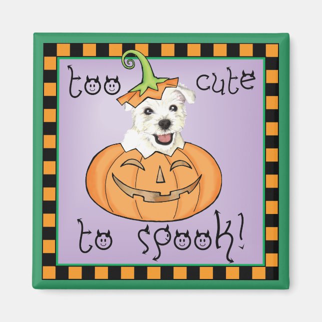 Halloween Westie Magnet (Vorne)