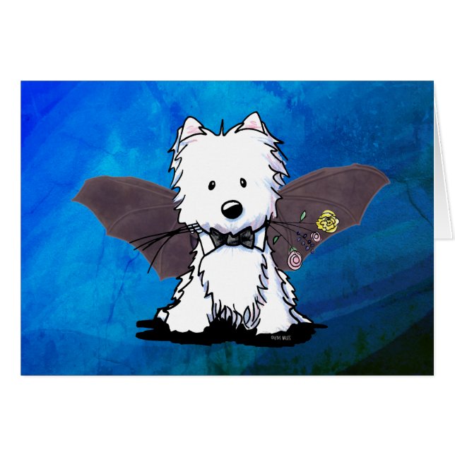 Halloween Westie Terrier Bat Dog (Vorderseite (Horizontal))
