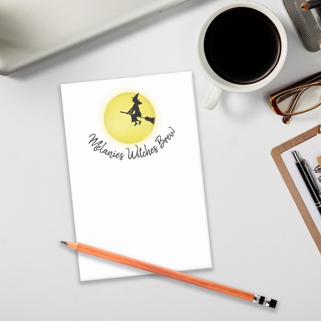 Halloween Whimsical Flying Witze Vollmond Post-it Klebezettel (Von Creator hochgeladen)