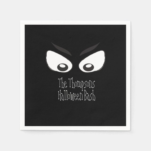 Halloween Whimsical Simple Niedlich Ghost Eye Serviette (Vorderseite)