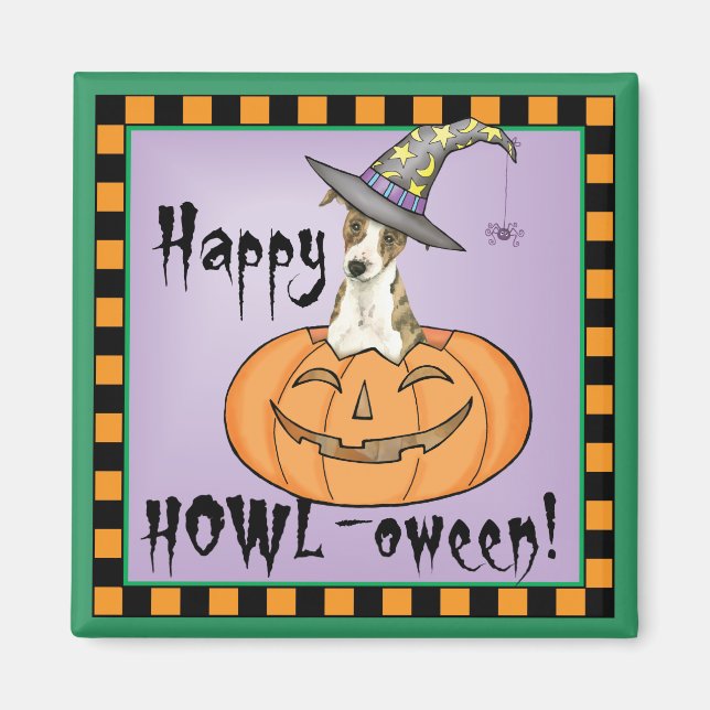 Halloween Whippet Magnet (Vorne)
