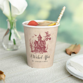 Halloween Wicked Hexenhaus Spuk Haus Vintag Pappbecher