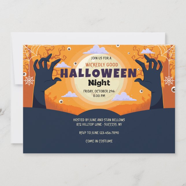 Halloween Wickly Good Times Einladung (Vorderseite)