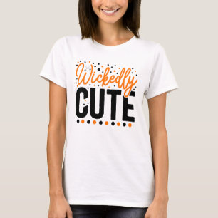 Halloween Wickly Niedlich Orange Black T-Shirt