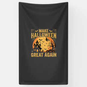 Halloween wieder groß Geisterhaus Kürbis Banner