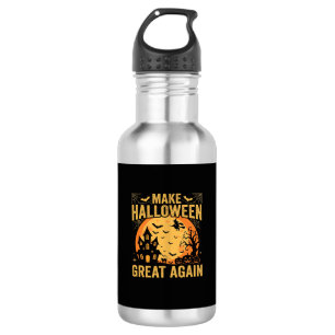 Halloween wieder groß Geisterhaus Kürbis Edelstahlflasche
