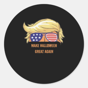Halloween wieder großartig - Trumpkin-Design Runder Aufkleber