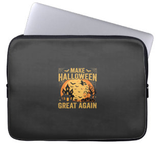 Halloween wieder großartiges Spukhaus Kürbis Laptopschutzhülle