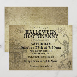 Halloween-Wild-West-Party Einladungen