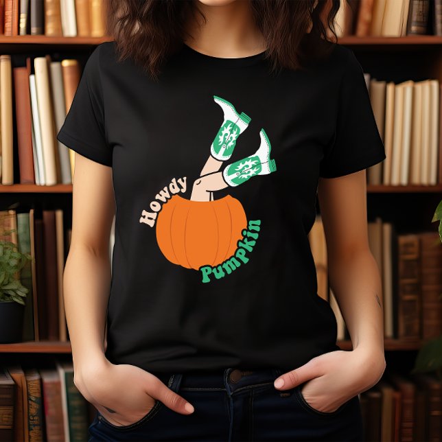 HALLOWEEN WILWEST COWBOY BOOTS HOWDY PUMPKIN T-Shirt (Von Creator hochgeladen)