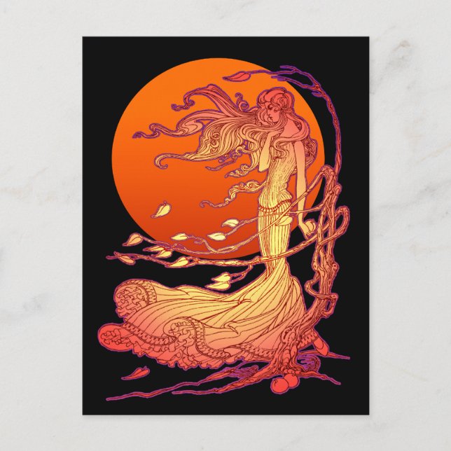 Halloween Wind Postkarte (Vorderseite)