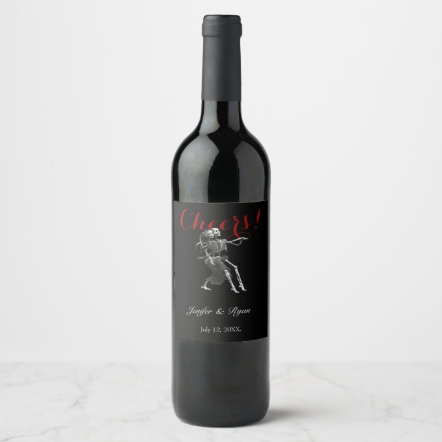 Halloween Wine Label Weinetikett (Vorderseite)
