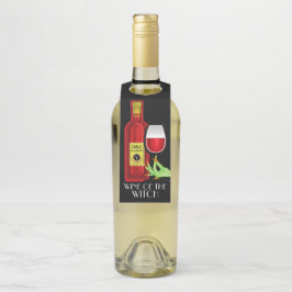 Halloween Wine - Siehe Zurück - Flaschenanhänger