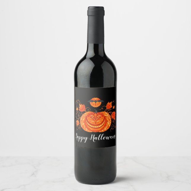 Halloween Wine Weinetikett (Vorderseite)