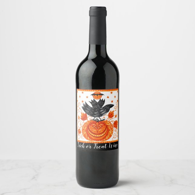 Halloween Wine Weinetikett (Vorderseite)