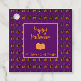 Halloween winzige Orangenkürbis tricksen oder gönn Geschenkanhänger