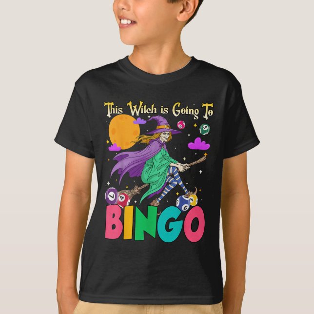 Halloween wird diese Hexe nach Bingo T-Shirt (Vorderseite)