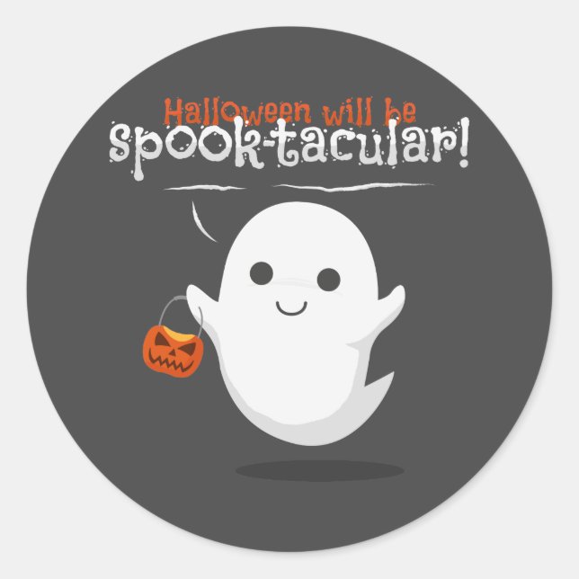Halloween wird takulär runder aufkleber (Vorderseite)