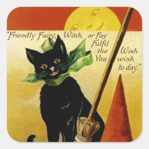 Halloween Wish Quadratischer Aufkleber