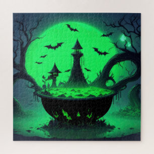 Halloween Witch Cauldron Puzzle