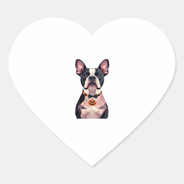 Halloween witch dog Classic T-Shirt Herz-Aufkleber (Vorderseite)