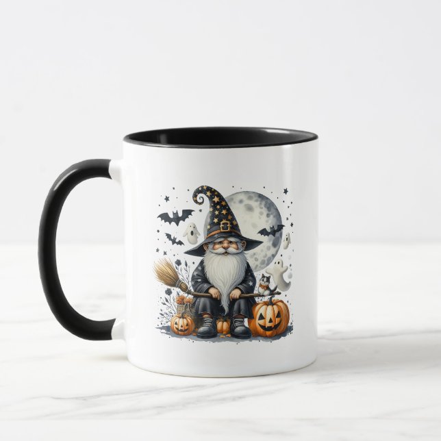 Halloween Witch Gnome Tasse (Links)