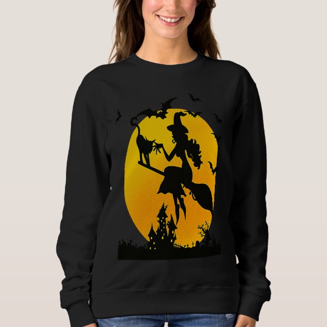 Halloween Witch   Happy Halloween     Sweatshirt (Vorderseite)